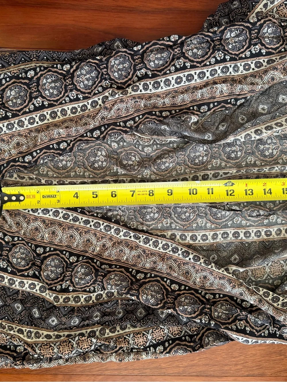 NWT Abercrombie and Fitch Boho Printed Maxi Dress in Black and Taupe